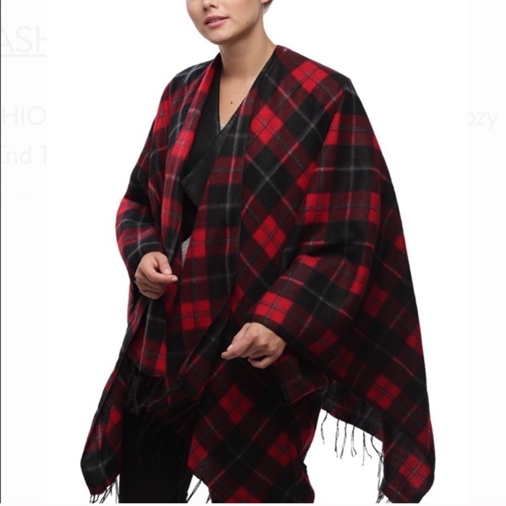 Red & Black Buffalo Plaid Scarf - Picture 1 of 3